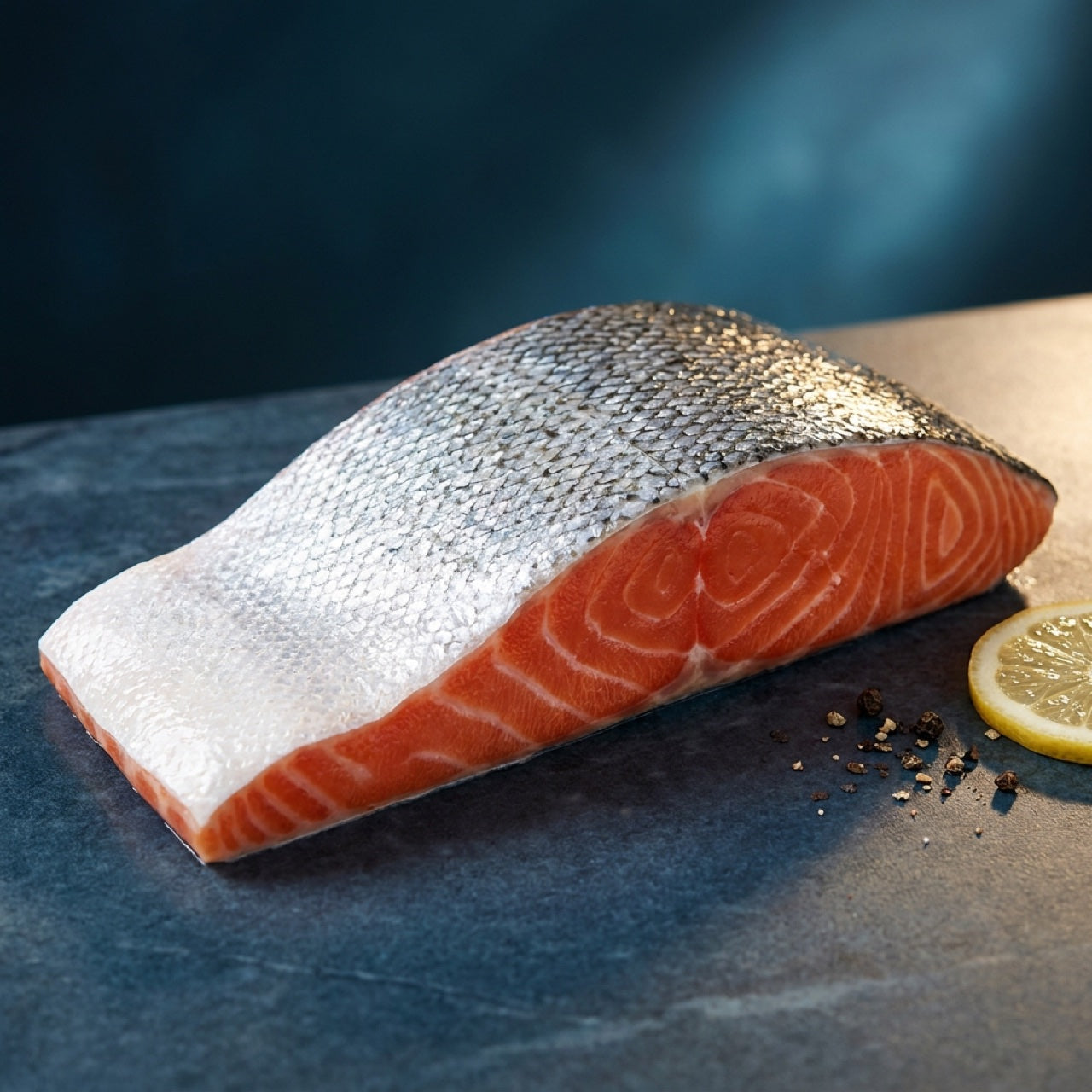 Smoked salmon, sliced