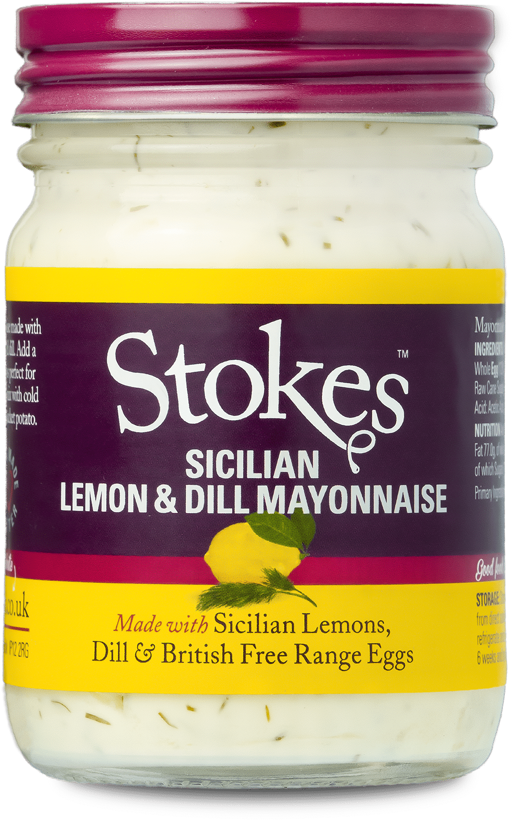 Stokes Sicilian Lemon and Dill Mayonnaise 205g jar